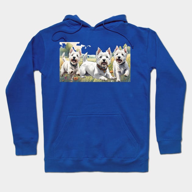 Westies Terrier Hoodie by Viper Unconvetional Concept